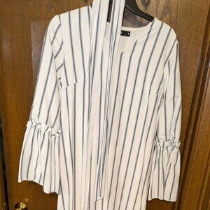 Striped Bell Sleeve Maxi Dress
